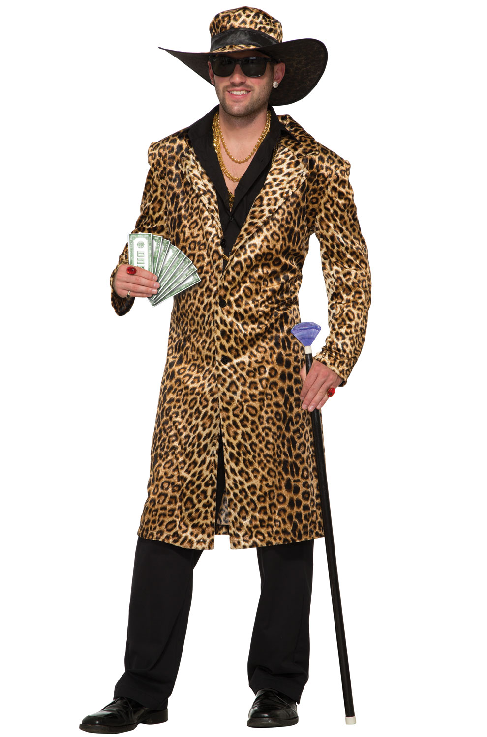 Funky Leopard Pimp Adult Costume - PureCostumes.com