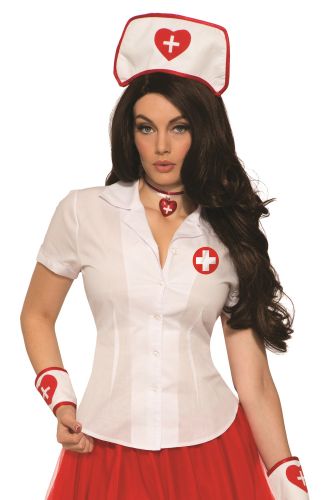 Sexy Nurse Shirt Adult Costume