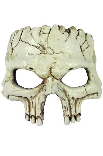 Foam Cracked Skull Half Mask