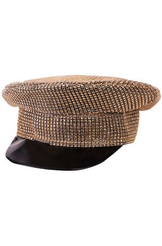 Sequin Officer Hat (Gold)