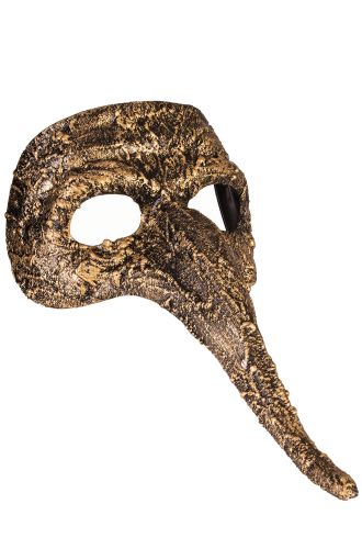 Textured Long Nose Mask (Gold)