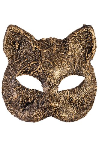 Textured Cat Mask (Gold)