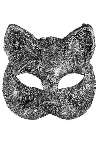 Textured Cat Mask (Silver)