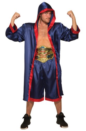 Blue Male Boxer Adult Costume