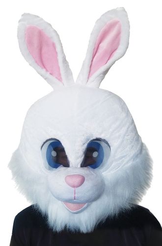 White Bunny Mascot Mask