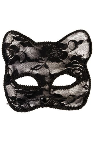Lace Cat Half Mask (Black)