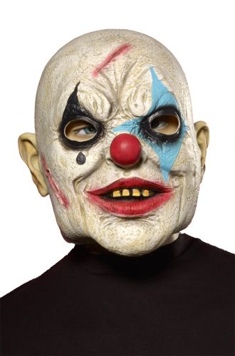 Bald Evil Clown Latex Mask