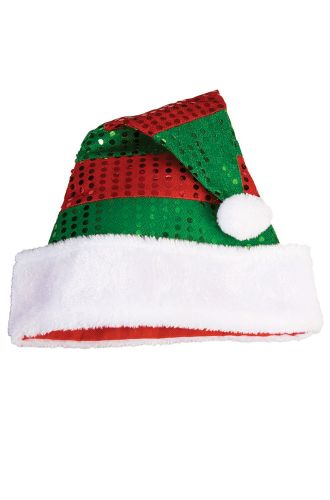 Foil Dot Santa Hat (Striped)