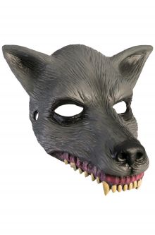 Foam Grey Wolf Mask