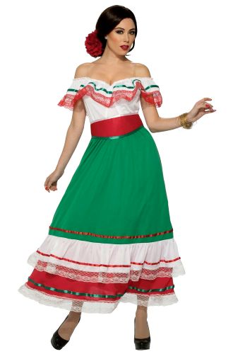Fiesta Party Dress Adult Costume (XS/S)