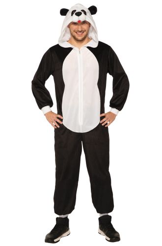Hooded Panda Jumpsuit Adult Costume