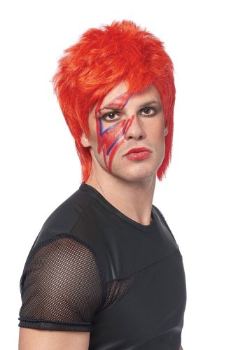 Glam Rocker Wig (Neon Orange)