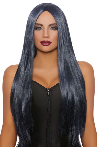 Extra-Long Straight Wig (Midnight Blue)