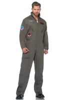 Top Gun Men's Flight Suit Plus Size Costume