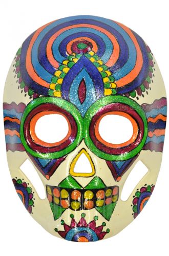 Calavera Masquerade Mask (Rainbow)