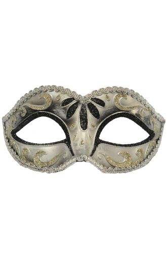 Child Venetian Mask (Silver/Black)