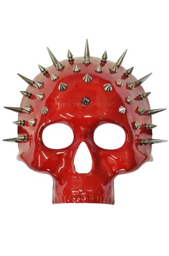 Spiked Crimson Skull Mask