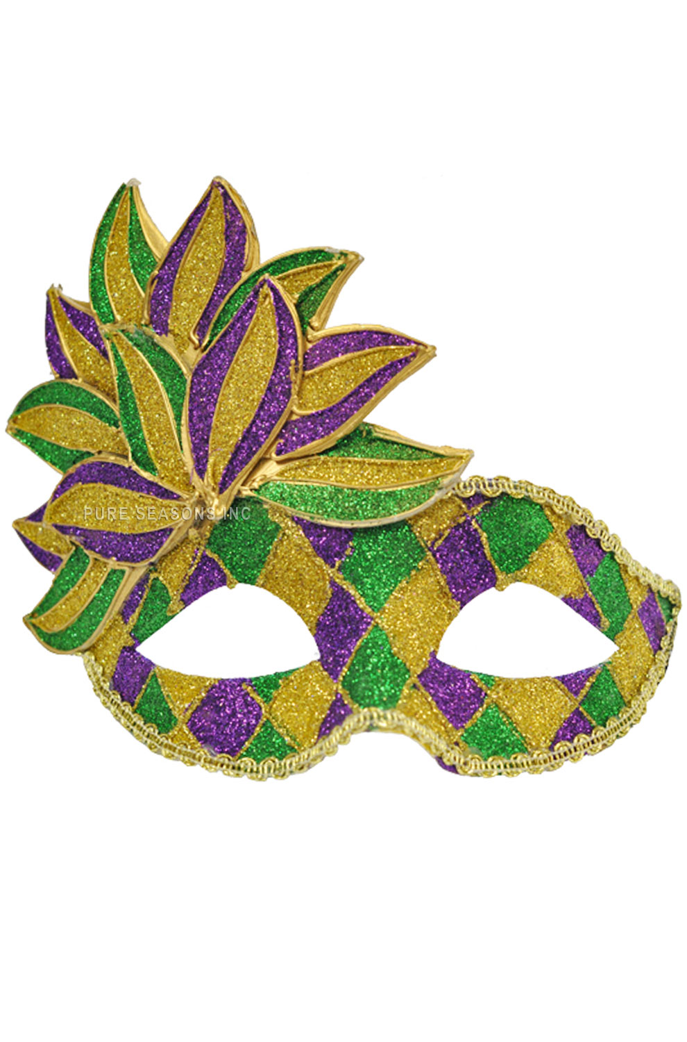 Brand New Mardi Gras Masquerade Leaf Child Mask