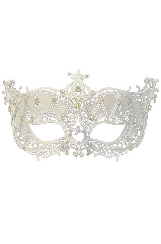 Winter Princess Venetian Mask (White)
