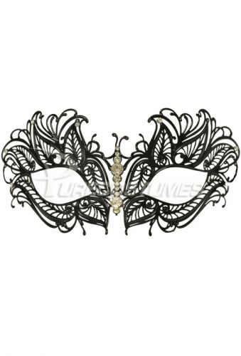 Mystique Winged Venetian Mask (Black)