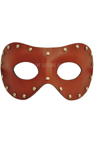Studded Stranger Masquerade Mask (Brown)