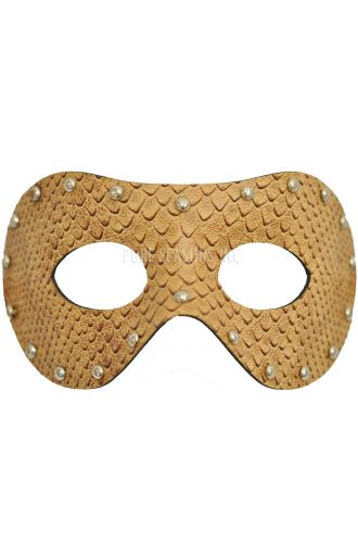 Studded Stranger Masquerade Mask (Snake Brown)