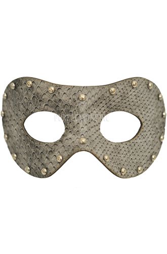 Studded Stranger Masquerade Mask (Snake Grey)