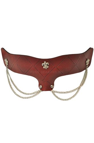 Leather Catene Masquerade Mask (Brown)