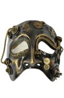 Steampunk Robot Theater Mask (Gold)