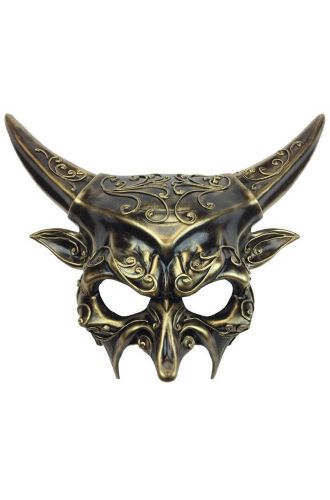 Enchanted Horned Goblin Half Mask