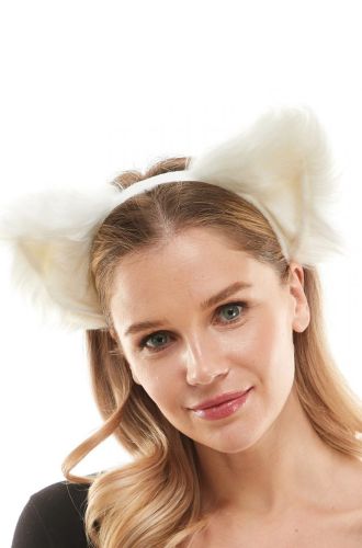 Basic White Cat Ears Headband