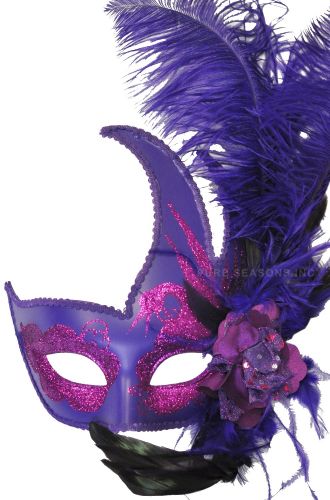 Cigno Rosa Venetian Mask (Purple)