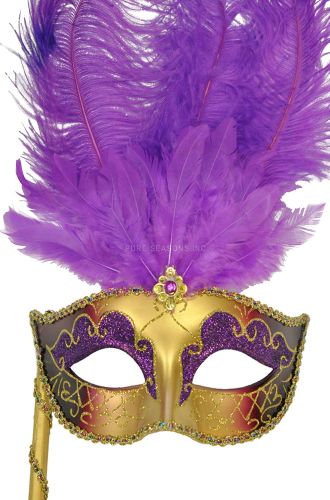 Colombina Vanity Fair Venetian Mask (Purple)