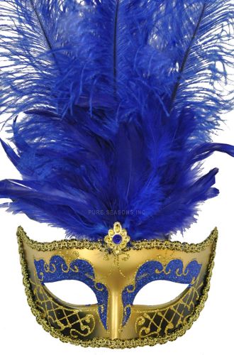 Colombina Festa Venetian Mask (Blue)