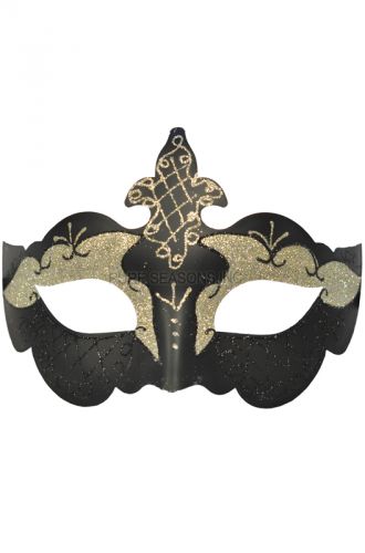 Fleur of the Shadows Masquerade Mask (Black/Ivory)