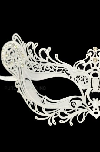 Winged Angel Venetian Mask (White)