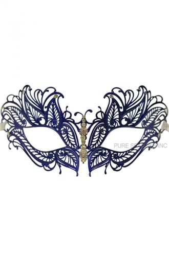 Mystique Winged Venetian Mask (Blue)