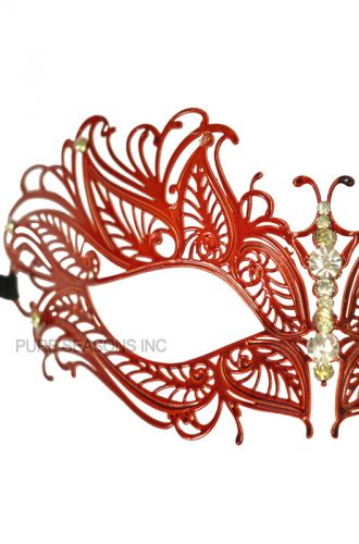 Mystique Winged Venetian Mask (Red)