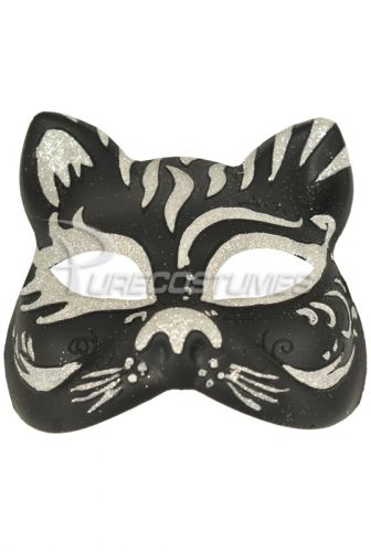 Tiger Colombina Mask (Black/Silver)