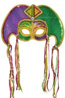 Festive Mardi Gras Jester Half Mask