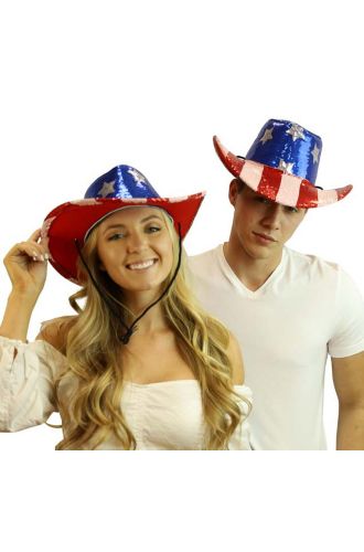 Patriotic Stars Cowboy Hat