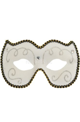 Mardi Gras Eye Mask (White)