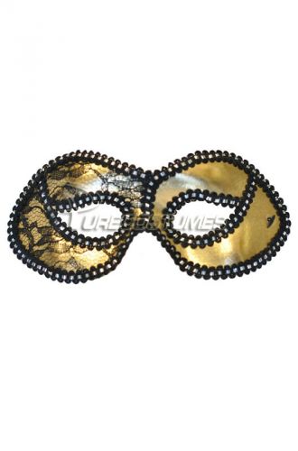 Mysterious Lace Masquerade Eye Mask (Gold)