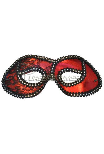 Mysterious Lace Masquerade Eye Mask (Red)