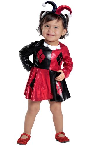 Harley Quinn Dress and Diaper Cover Infant/Toddler Costume