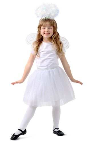 Tinsel Angel Skirt Child Costume Kit