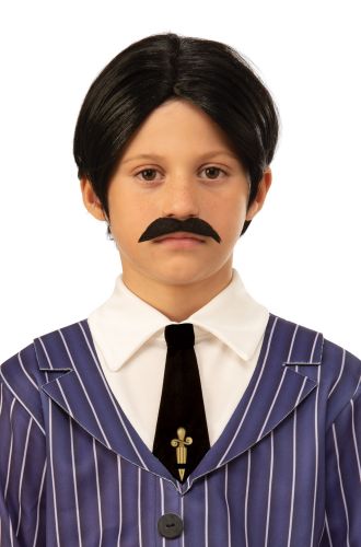 The Addams Family Movie Gomez Child Wig and Moustache