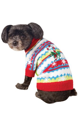 Candy Cane Sweater Big Dog Pet Costume
