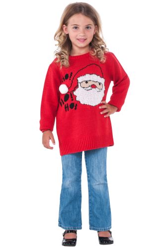Red Santa Sweater Child Costume