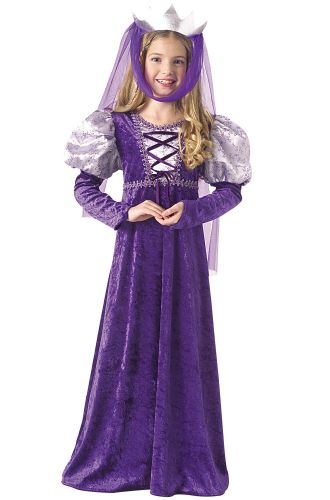 Purple Renaissance Queen Child Costume